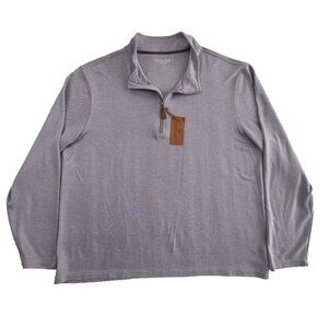 Visitor Premium 1/4 Zip Henley Men's XL Purple Heather Long Sleeve Old Money NWT